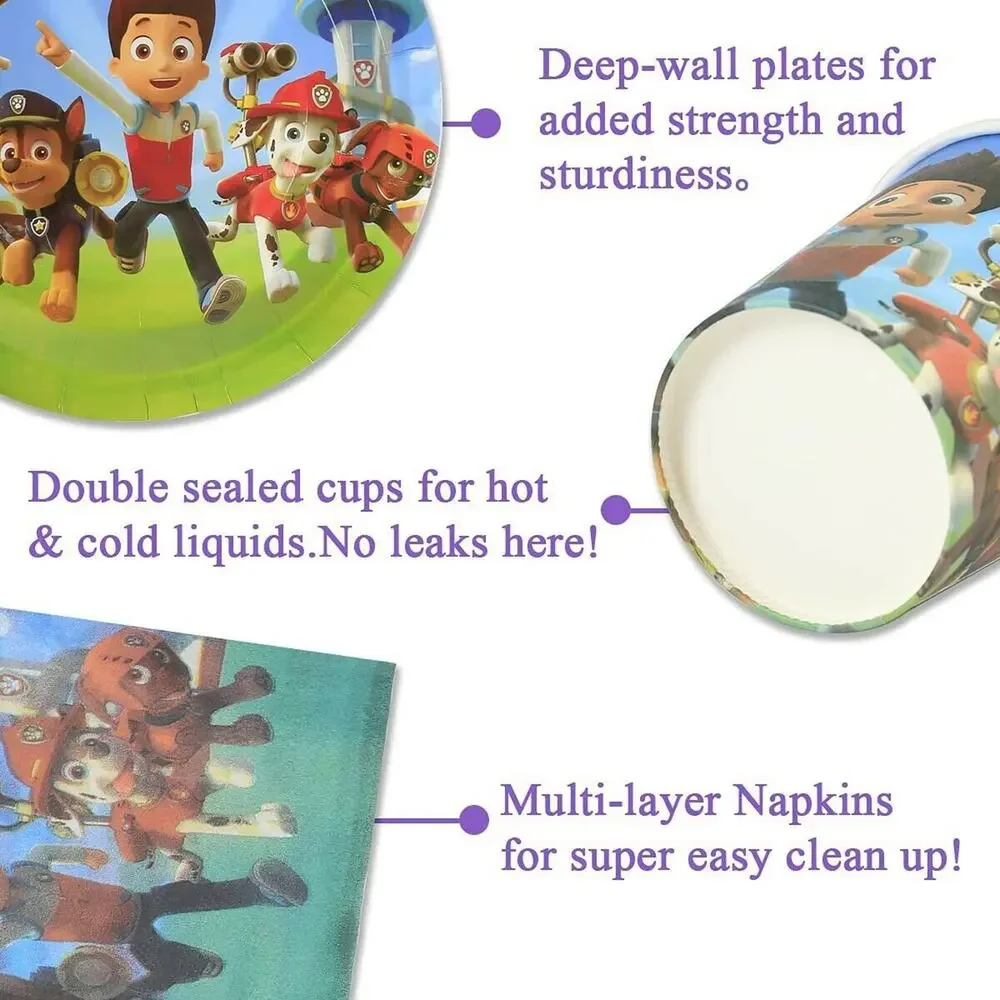 Paw Patrol Party Supplies Decorations Set-167 Pcs Birthday Packs Includes Fla...